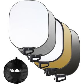 Rollei 5-in-1 Reflector Photography Foldable 72 x 90 cm Light Diffuser Photo for Portrait and Product Photography Lightweight Compact 700 g Outdoor Lighting with Carry Bag Photo Reflector Light in Kuwait