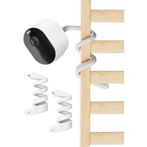 2 Pack Flexible Twist Mount Compatible with Arlo Essential 2K Outdoor/Indoor/Spotlight, Arlo Pro/Pro 2/3/4/5S & Ultra, Bendable No-Drill Security Camera Holder for Damage-Free Installation in Kuwait
