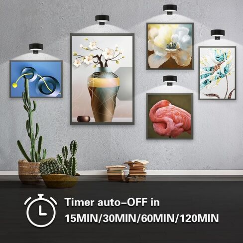 Wall Mounted Picture Light,3 PCS Magnetic Poster Light, 13 Types of RGB, Art Display Wall Mounted Decorative Light -Battery not Included in Saudi Arabia