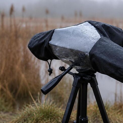 Camera Rain Cover DSLR Rain Cover Sleeve with Clear Window Oxford Cloth PVC Weather Protection with Drawstring and Zipper Suitable for Outdoor Photography Coverage Landscape Shoots in Kuwait