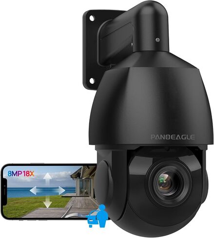 PANOEAGLE 4K 8MP PTZ PoE IP Camera Outdoor with 25X Optical Zoom | Human/Vehicle Detection, Two-Way Talk, 328ft IR Night Vision,SD Slot(512GB), IP66,NDAA Compatible PTZ PoE Camera in Saudi Arabia