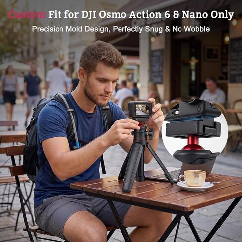 27cm/10.6'' Selfie Stick Tripod for DJI Osmo Action 6 / Nano Accessories, Mini Magnetic Quick Release Tripod Stand w 1/4" Thread, Extendable Pocket Handle Grip Monopod for Vlogging in Kuwait