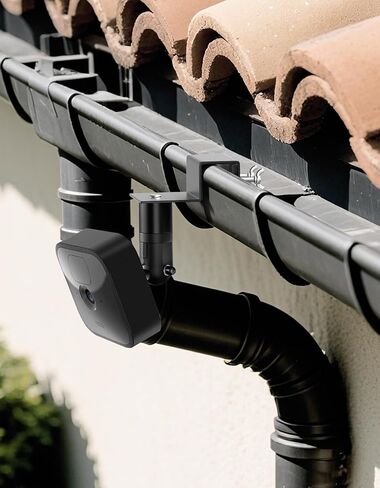 No-Drill Gutter Mount for Blink Outdoor 2K+/Outdoor 4 (4th Gen)/(3rd Gen) & Blink XT / XT2 Camera,360° Adjustable Weatherproof Aluminum Security Camera Gutter Bracket for Damage-Free Out Door Install in Kuwait