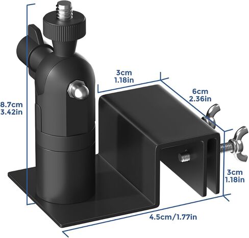No-Drill Gutter Mount for Blink Outdoor 2K+/Outdoor 4 (4th Gen)/(3rd Gen) & Blink XT / XT2 Camera,360° Adjustable Weatherproof Aluminum Security Camera Gutter Bracket for Damage-Free Out Door Install in Kuwait