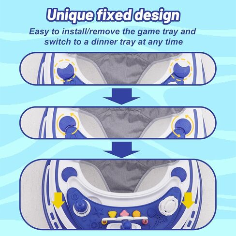 Baby Walker Kids Sit-to-Stand Walker Activity Center with Entertainment Table Multifunctional Educational Push Toy for Boys Girls 6 Months+ in Saudi Arabia