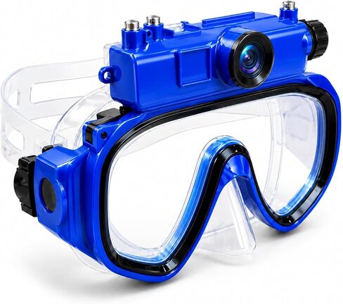 2K Diving Mask Camera for Snorkeling and Swimming | 15 m Waterproof, Detachable Design, Wi-Fi Viewing, Type-C Charging & 16GB TF Card in Saudi Arabia