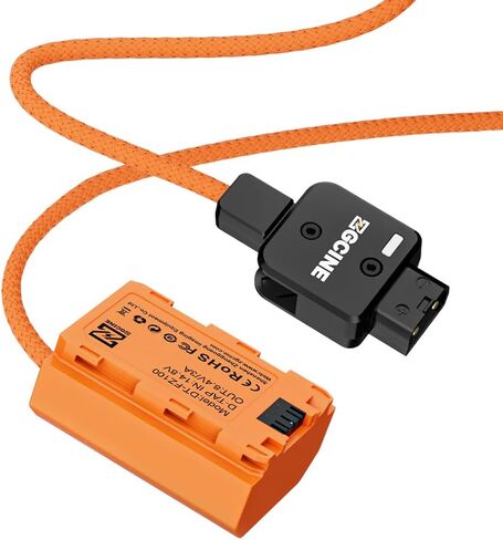 ZGCINE D-Tap to FZ100 Dummy Battery Cable 60CM/1.96FT, Output Voltage: 8V, Braided Wire in Saudi Arabia