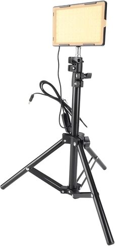 2 Pack LED Video Light Kit with Tripod Stand Dimmable Photography Lighting, 43in Adjustable Studio Light with 18 Color Filters, USB Portable Camera Video for Recording in Saudi Arabia