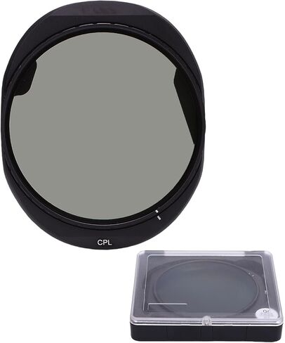 Drone CPL Filter, Multi Layer HD Coating Polarizer Lens with Rotating Gear for Glare Reduction, Polarizing Filter Lens, for Aerial Photography Videography Landscape Imaging Professionals in Kuwait