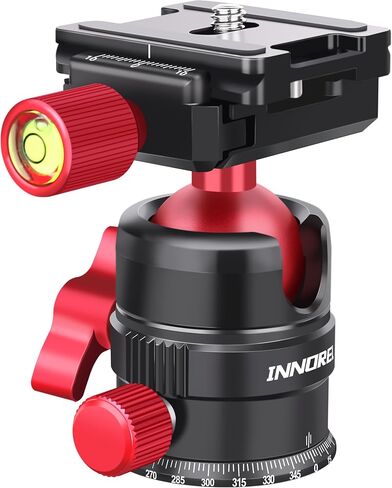 Aluminum Panoramic Ball Head – 360° Precision Panorama Base with Arca-Swiss Quick Release Plate, 5kg/11lbs Load Capacity, Compatible with DSLR, Mirrorless, Smartphone, Action Camera in Kuwait