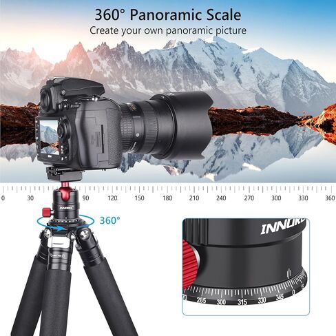 Aluminum Panoramic Ball Head – 360° Precision Panorama Base with Arca-Swiss Quick Release Plate, 5kg/11lbs Load Capacity, Compatible with DSLR, Mirrorless, Smartphone, Action Camera in Kuwait