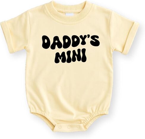 Daddy's Mini Baby Romper, Baby Bodysuit | 100% cotton, printed in California, shipped from USA, Soft breathable fabric, machine washable in Saudi Arabia