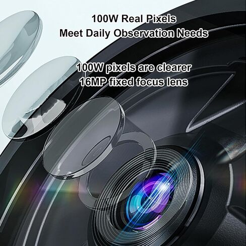 Digital Magnifier, 2 Inch Screen Handheld Digital Microscope with 8 LED Lights for Reading Stamps Inspection, 100X Magnification 16MP Photo Resolution, Portable Pocket USB in Saudi Arabia