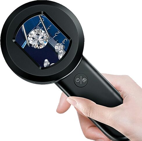 Digital Magnifier, 2 Inch Screen Handheld Digital Microscope with 8 LED Lights for Reading Stamps Inspection, 100X Magnification 16MP Photo Resolution, Portable Pocket USB in Saudi Arabia