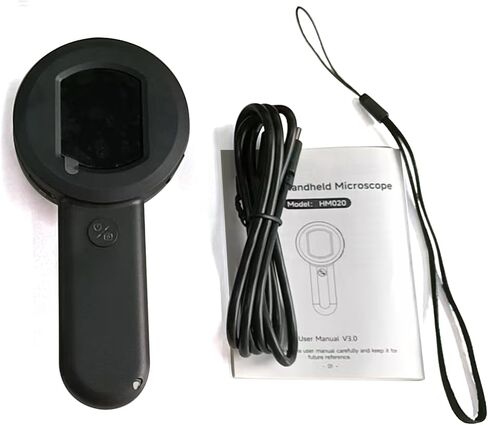 Digital Magnifier, 2 Inch Screen Handheld Digital Microscope with 8 LED Lights for Reading Stamps Inspection, 100X Magnification 16MP Photo Resolution, Portable Pocket USB in Saudi Arabia