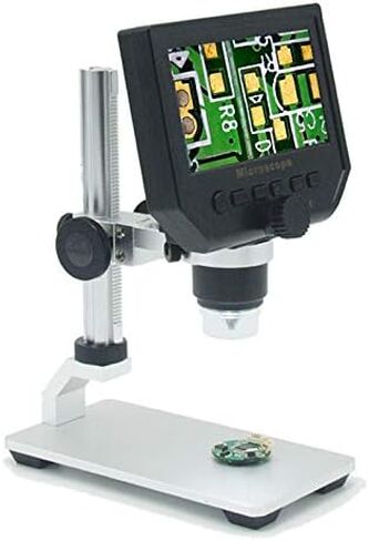600x 3.6MP USB Digital Microscope with Aluminum Alloy Stent 4.3 Inches HD LCD Compatible with PCB Motherboard Repair Video Magnifier Camera (Magnification : 600X) (600X) in Kuwait