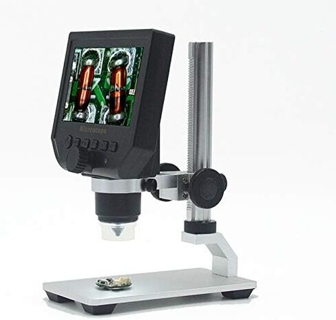 600x 3.6MP USB Digital Microscope with Aluminum Alloy Stent 4.3 Inches HD LCD Compatible with PCB Motherboard Repair Video Magnifier Camera (Magnification : 600X) (600X) in Kuwait
