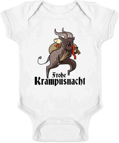 Funny Krampus Christmas Infant Bodysuit for Holiday Cheer White 6M in Kuwait