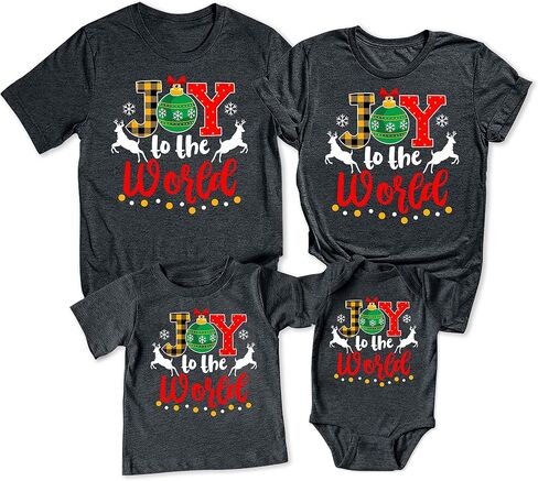 TEEAMORE Merry Christmas Graphic Print Xmas T-Shirt Dark Grey in Saudi Arabia