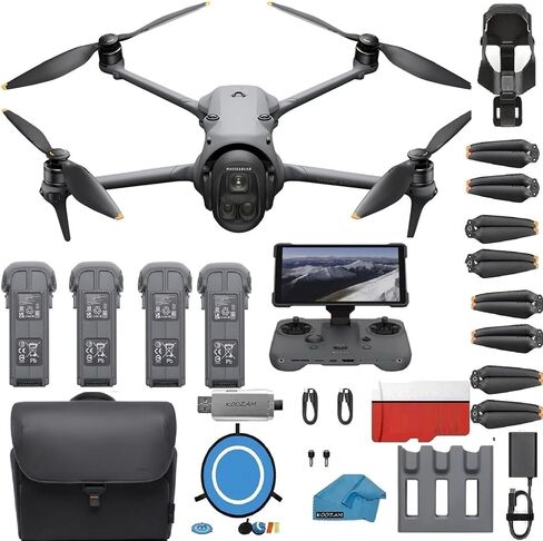 DJI Mavic 4 Pro 512GB Creator Combo with RC Pro 2 - Flagship Tri-Camera Drone, 100MP Hasselblad Camera, 4-Battery Bundle, Charging Hub, 128GB SD Card in Kuwait