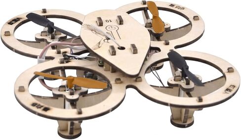 TREBIN DIY Wooden Drone Model Kit, DIY Wooden RC DroneKit, WoodenBuilding Blocks Flying Toys Assembled Kit,Remote Control Aircraft Training RC DroneQuadcopter, Beginner-Friendly STEM Project Mini Drone in Kuwait