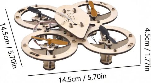 TREBIN DIY Wooden Drone Model Kit, DIY Wooden RC DroneKit, WoodenBuilding Blocks Flying Toys Assembled Kit,Remote Control Aircraft Training RC DroneQuadcopter, Beginner-Friendly STEM Project Mini Drone in Kuwait