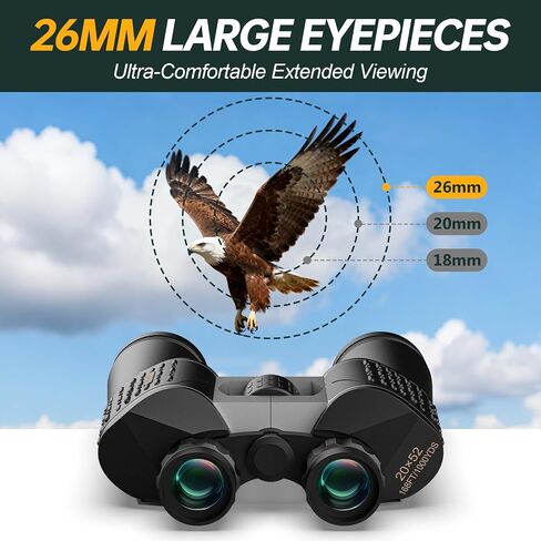 20x52 Binoculars for Adults High Powered - Hunting Binoculars with Carrying Case for Bird Watching Stargazing Cruise Ship Travel Sports in Saudi Arabia