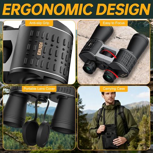 20x52 Binoculars for Adults High Powered - Hunting Binoculars with Carrying Case for Bird Watching Stargazing Cruise Ship Travel Sports in Saudi Arabia