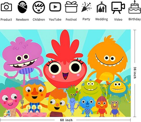 Simple Songs Wall Decor for Birthday Decorations, Simple Songs Backdrop for Kids Birthday Party Supplies (5x3ft) in Kuwait