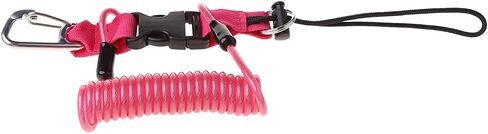 Underwater Diving Coil Camera Light Torch Lanyard Clip Buckle Strap Pink in Kuwait