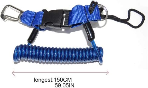 Underwater Diving Coil Camera Light Torch Lanyard Clip Buckle Strap Pink in Kuwait