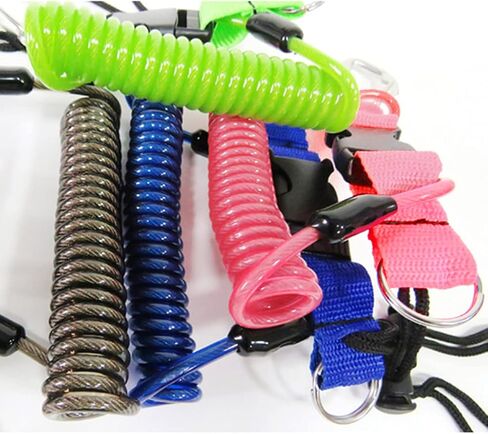 Underwater Diving Coil Camera Light Torch Lanyard Clip Buckle Strap Pink in Kuwait
