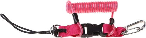 Underwater Diving Coil Camera Light Torch Lanyard Clip Buckle Strap Pink in Kuwait