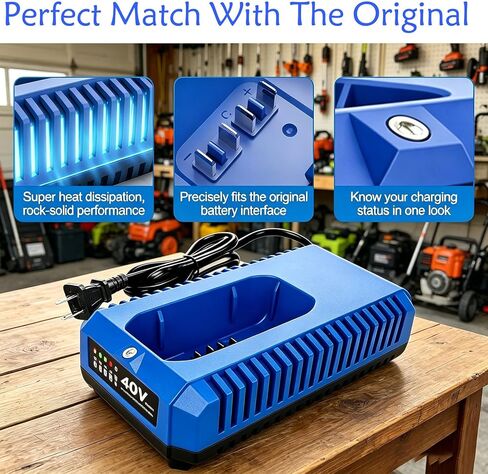3A Charger Replacement for Kobalt 40V Battery Charger KRC 40-06 KRC 60-06 KRC 840-03, Compatible with Kobalt 40-Volt Battery KB240-03 KB640-03 KB240-06 KB640-06 KRC40-06 KB340C-06 KB245-06 KB440-03 in Saudi Arabia
