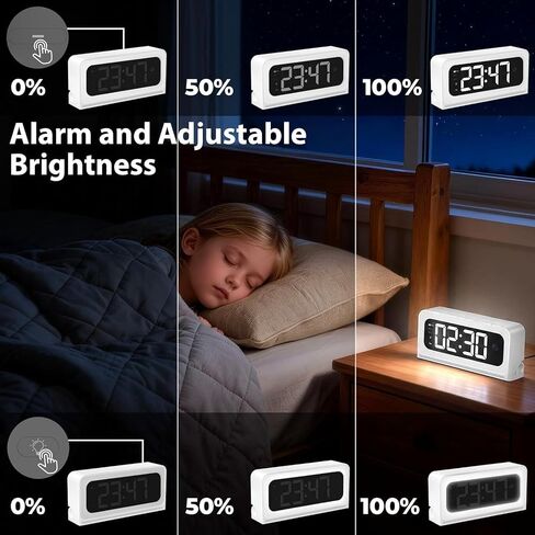 2K Alarm Clock Camera, 5G & 2.4G WiFi Indoor Nanny Cam for Home Security, Full Color Night Vision, AI Human Motion Detection, Local SD Storage in Saudi Arabia
