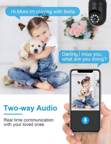 Light Bulb Camera for Home Security 1080P Wireless WiFi Security Cameras 2.4Hz Pan Tilt E27 Light Bulb Camera WiFi Outdoor with 2-Way Audio/Motion Detection/Siren Alarm/Night Vision in Saudi Arabia