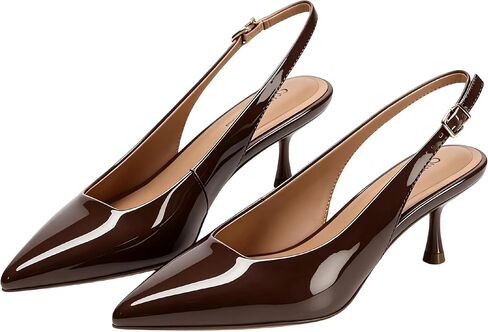 Women's Kitten Heels 2.3 Inch Pointed Toe Closed Toe Slingback Heel for Women Pumps Wedding for Date Dance Party Shoes in Kuwait