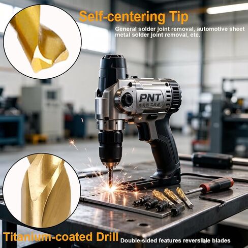 13 Pieces Spot Weld Cutter Sets Double Sided, 3/8" and 5/16" HSS Spot Weld Cutter Remover Drill Bits with Hex Shank, Titanium Coated Cobalt Spot Weld Drill Bit Set Kit 6.5MM 8MM 10MM in Saudi Arabia