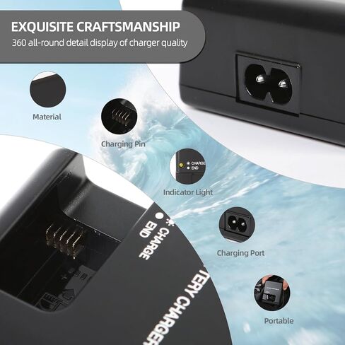 MH-25A Battery Charger for Nikon EN-EL15 EN-EL15a EN-EL15b(c) Battery Compatible with Nikon D7500 D7100 D7000 D850 D810 D800 D780 D750 D610 D600 D500 Coolpix Z5 ZR Z6 Z7 Digital SLR Cameras in Kuwait