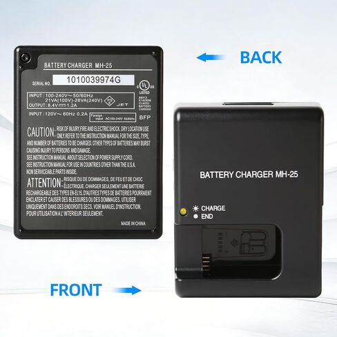 MH-25A Battery Charger for Nikon EN-EL15 EN-EL15a EN-EL15b(c) Battery Compatible with Nikon D7500 D7100 D7000 D850 D810 D800 D780 D750 D610 D600 D500 Coolpix Z5 ZR Z6 Z7 Digital SLR Cameras in Kuwait