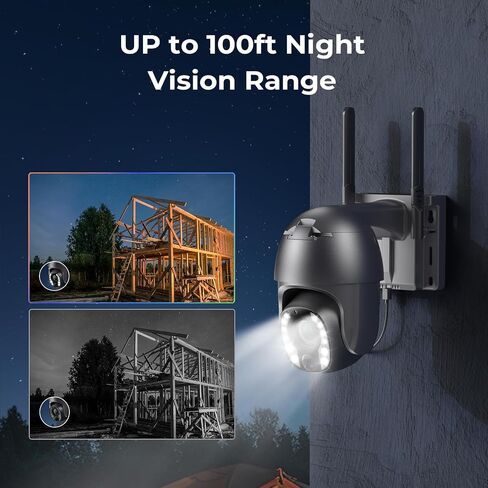ELYSOO 5MP Cellular Security Camera Outdoor, No WiFi Security Camera with 10X Optical Zoom, 4G LTE Solar Powered Cameras, Human Detection & Auto Focus, Color Night Vision, Pan Tilt 360° Live View in Saudi Arabia