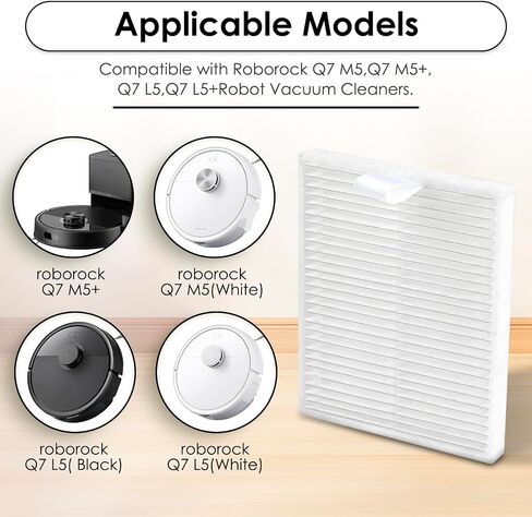 (8 Pack) Replacement HEPA Filters Compatible with Roborock Q7 M5/ Q7 M5+/ Q7 L5 Robot Vacuum, Upright Filter, Canister Filters, Vacuum Filters, Accessories Kit in Saudi Arabia
