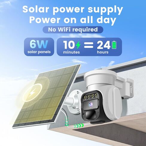 4G LTE Cellular Solar Security Camera Wireless Outdoor, No WiFi Solar Powere Camera Built in SIM Card & Subscription Fee, 350° Live View, 2K Camera with 2 Way Talk, PIR Motion Sensor, Cloud Storage in Saudi Arabia