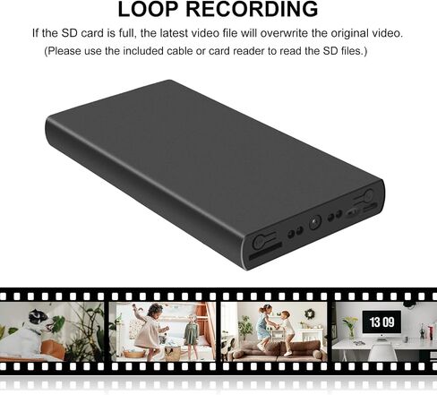 Hidden Camera Nanny cam 1080P HD Portable Video Camera with Motion Detection & Night Vision, No WiFi, Loop Recording Mini Camera for Home Office Outdoor (No Audio) in Saudi Arabia