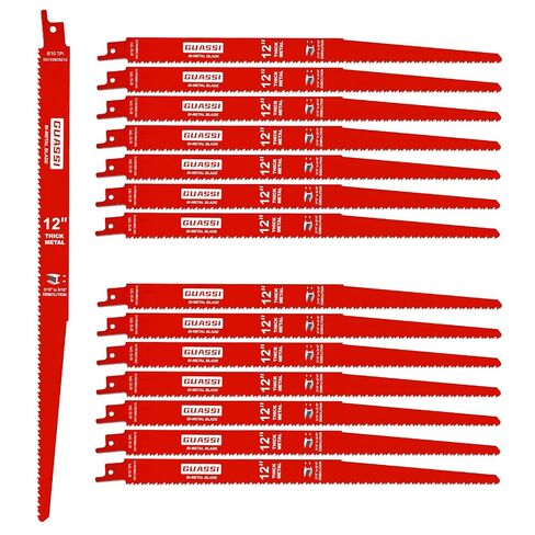 15 Pack 12 Inch 8/10TPI Bi-Metal Reciprocating Saw Blades for Metal Cutting and Demolition Applications Ranging from 3/16" to 9/16",for Diablo Sawzall Blades DS01208BFD15 in Saudi Arabia