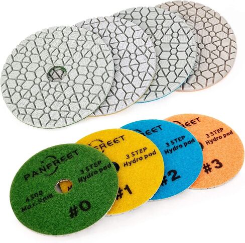 3-Step Diamond Polishing Pads 4",Granite Polishing Pads Step 1 | Fits Angle Grinders,Polishers,for Polishing,Renovation and Scratch Removal on Granite,Marble, Quartz and Concrete Surfaces in Saudi Arabia