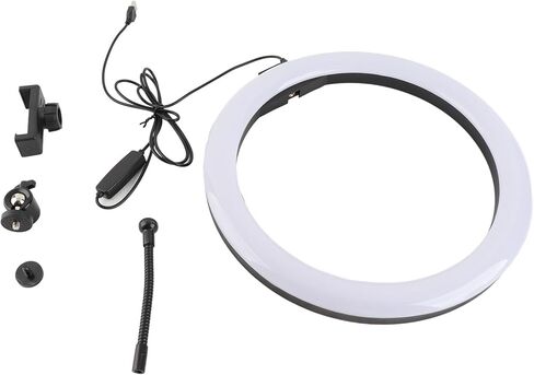 30 12W 12 Inch 160LED Dimmable Circle Light 3200K-5600K for Makeup with Ball Head Phone Clip in Saudi Arabia