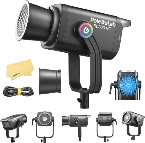 Godox SL200 RF Full Color RGB LED Video Light,PaletteLab Color Engine,230W | Full-Spectrum Output,92% Rec.2020 Coverage,CRI 98,TLCI 99,14FX,1800K-10000K CCT,APP Control,NFC,DMX/RDM,Flat Bowens Mount in Saudi Arabia