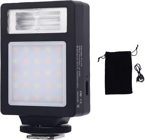 Jiawu LED ملء ضوء الكاميرا المحمولة فلاش ضوء الفيديو 2500K-6500K للكاميرات الرقمية واجهة الحذاء الساخن العالمي، مادة ABS، للتصوير الفوتوغرافي المباشر in Kuwait