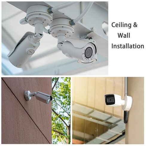 Universal Junction Box Mount Bracket, Metal Aluminum & Waterproof, Security Camera Junction Box for Bullet Dome IP CCTV Camera, Wall Ceiling Mount Hide Cable in Kuwait